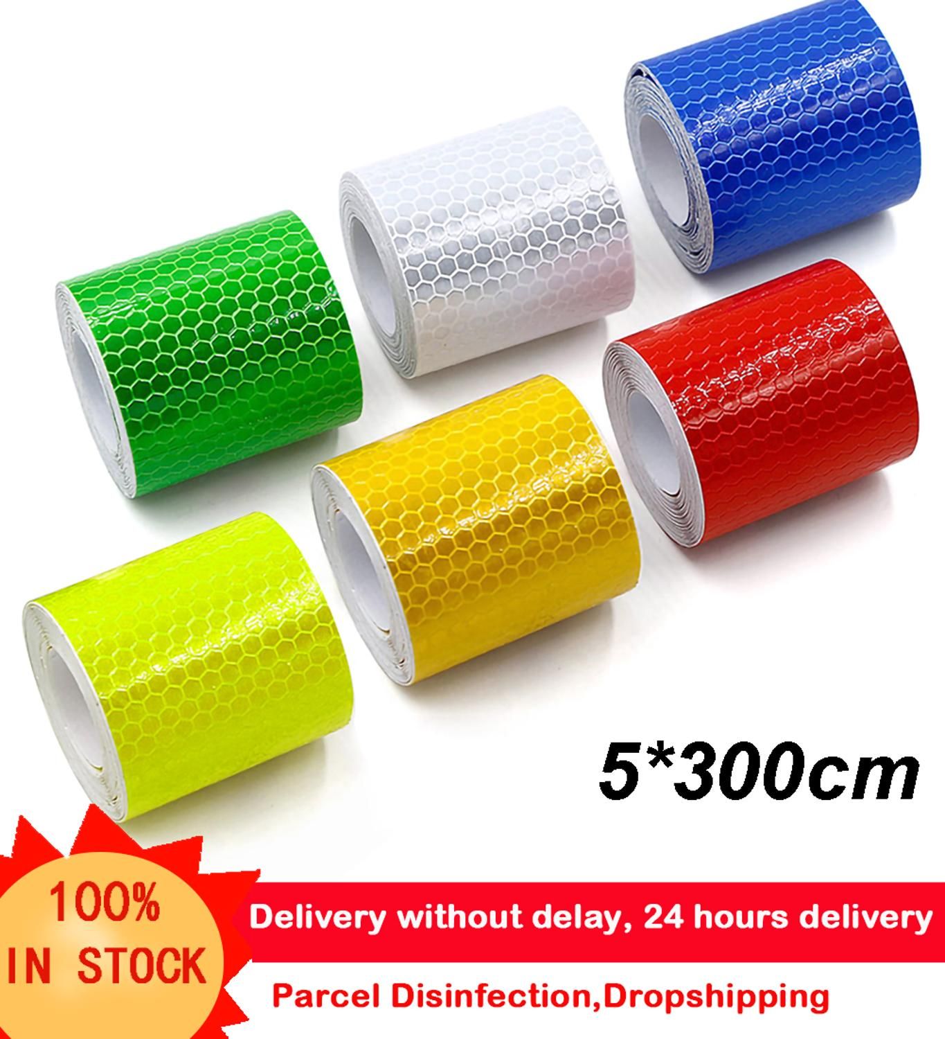 5cm*300cmReflective Tape Car Stickers Funny Decal DIY Light Luminous Warning Glow Dark Night Tapes Sticker Safety Car-covers Acc