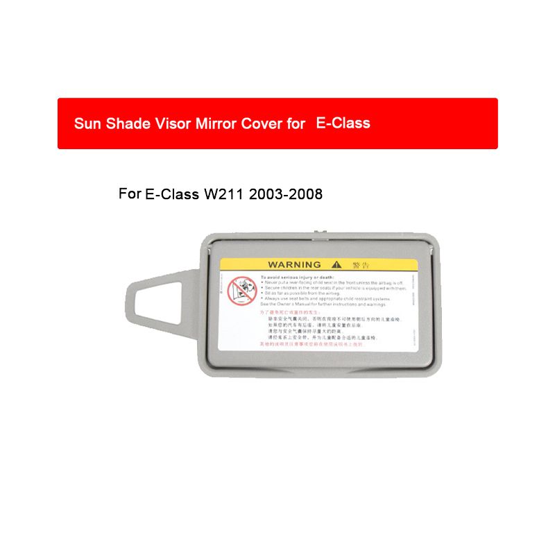 Gray Car Sun Visor Shade Makeup Cosmetic Mirror Cover Right Side for Mercedes Benz E-Class W211 2003-2008 2118100410