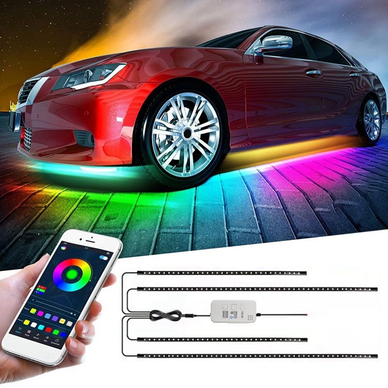 JAERBEE Car Symphony Chassis Light Voice Control APP Symphony Streamer Marquee LED Atmosphere Light for SUV Truck Trailer