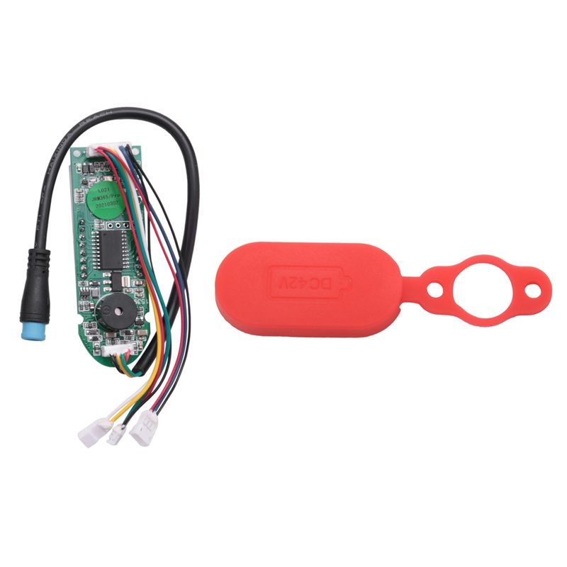 2x with Screen Cover Switch Bluetooth Circuit Board for Xiaomi M365 Pro & 4 Pcs Charging Port Dust Plug Rubber Case