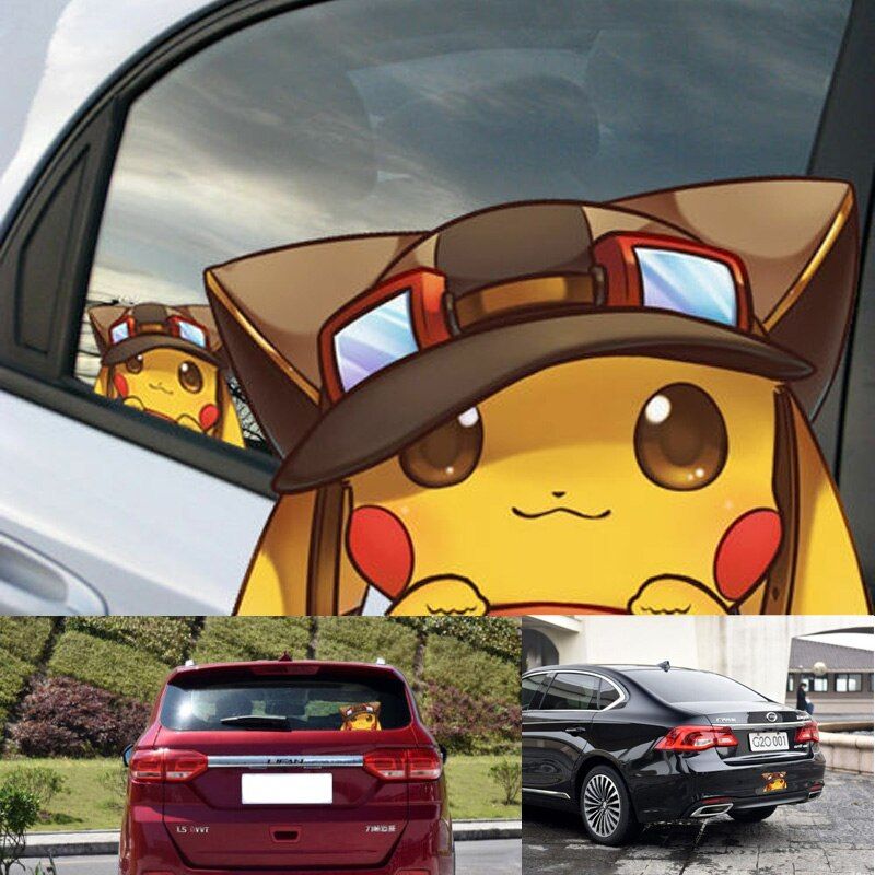 3 DESIGNS POKEMON GO PIKACHU VINYL STICKER CAR DECAL WINDOW MURAL DECOR 6INCH