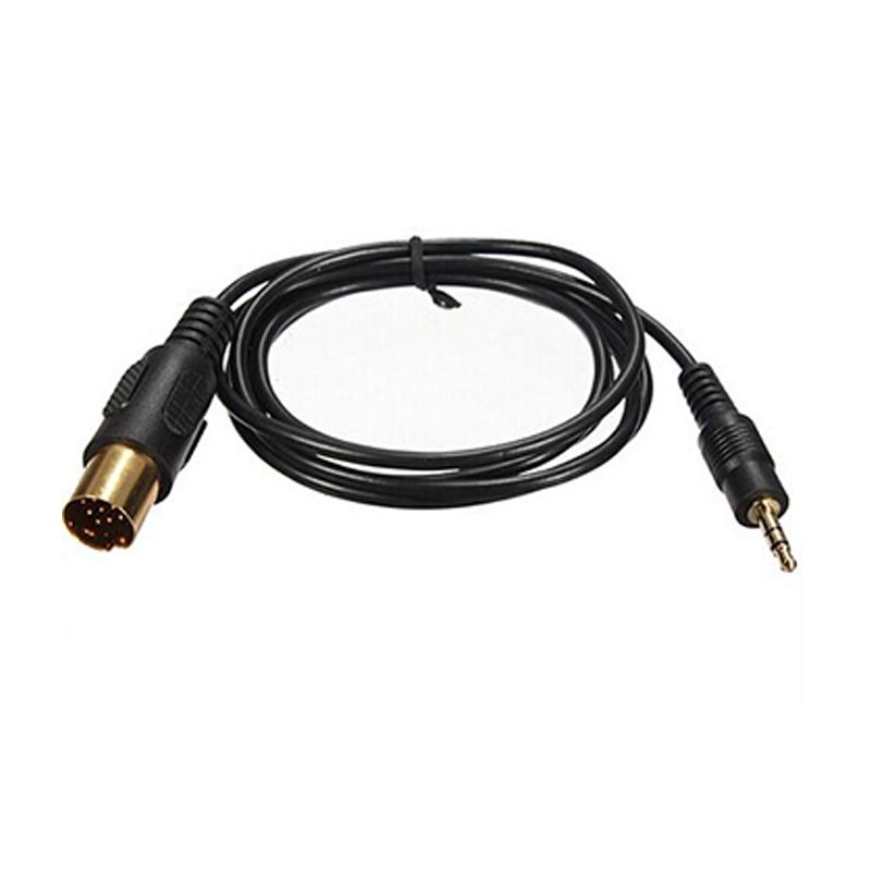 Car Black 13pin AUX IN Audio Cable CD changer to auxiliary MP3 Adapter lead fit For Kenwood