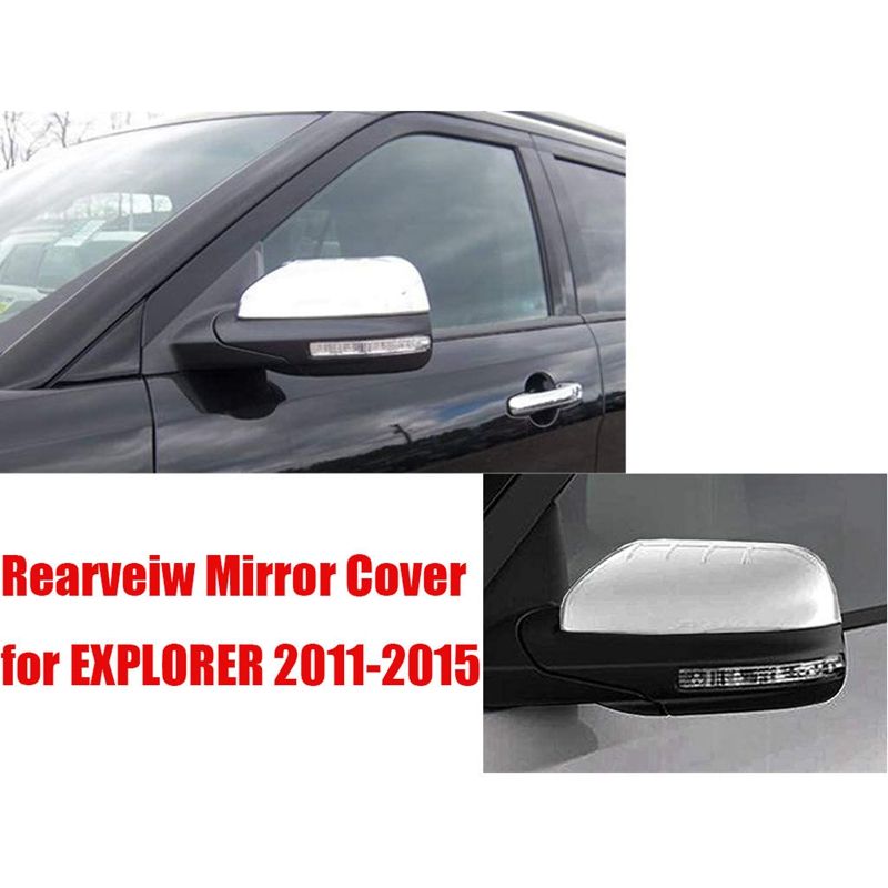 ABS Chrome Top Half Rear View Mirror Cover Covers for Ford Explorer 2011-2015 Car Accessories