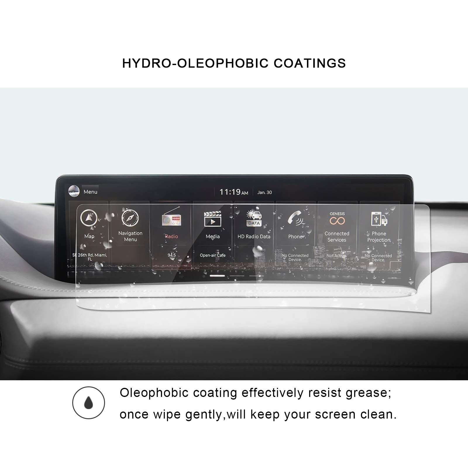 Navigation Screen Protector Film for 2021 Genesis G80 GV80 2022