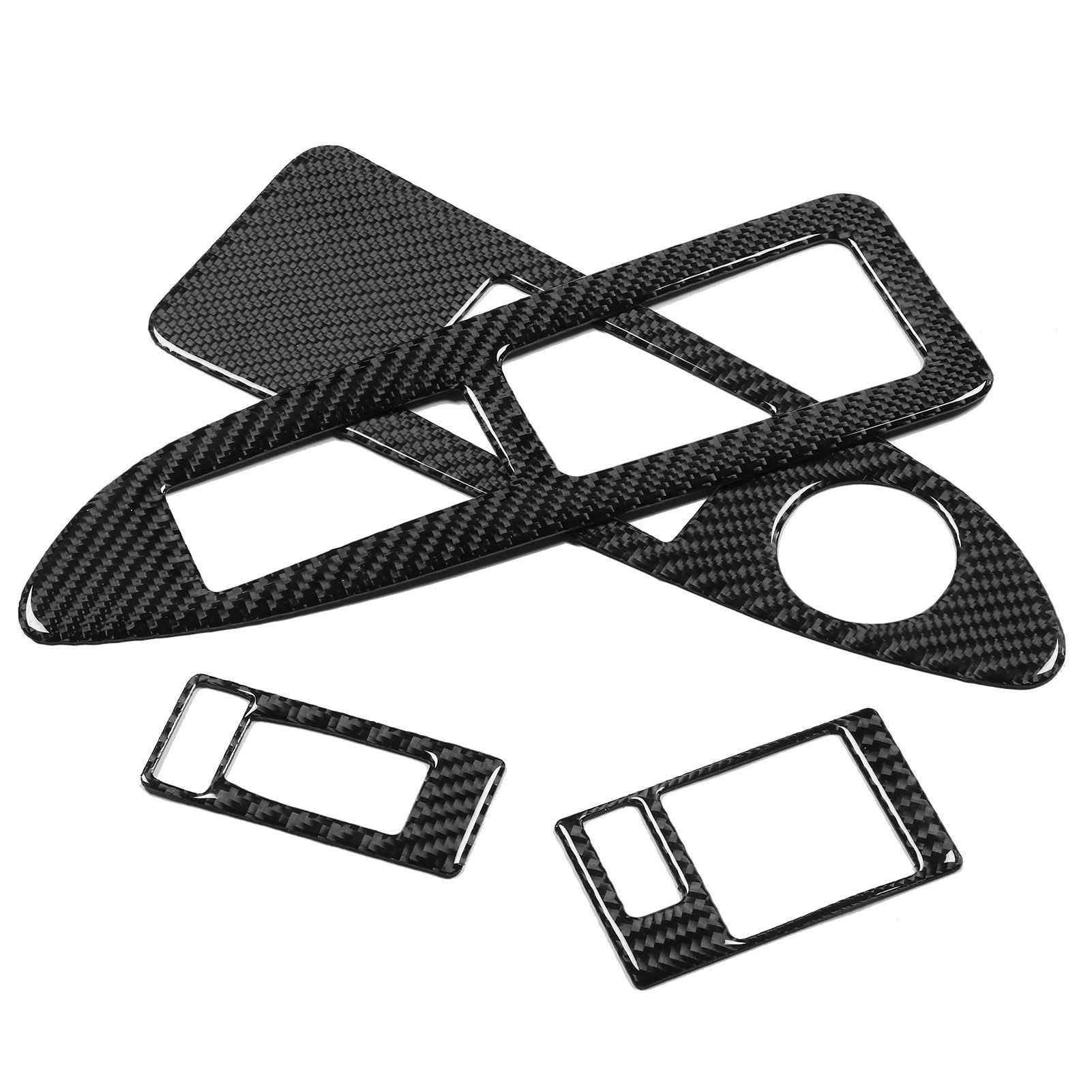 4X Window Switch Lift Panel Trims Carbon Fiber Fit For Challenger
