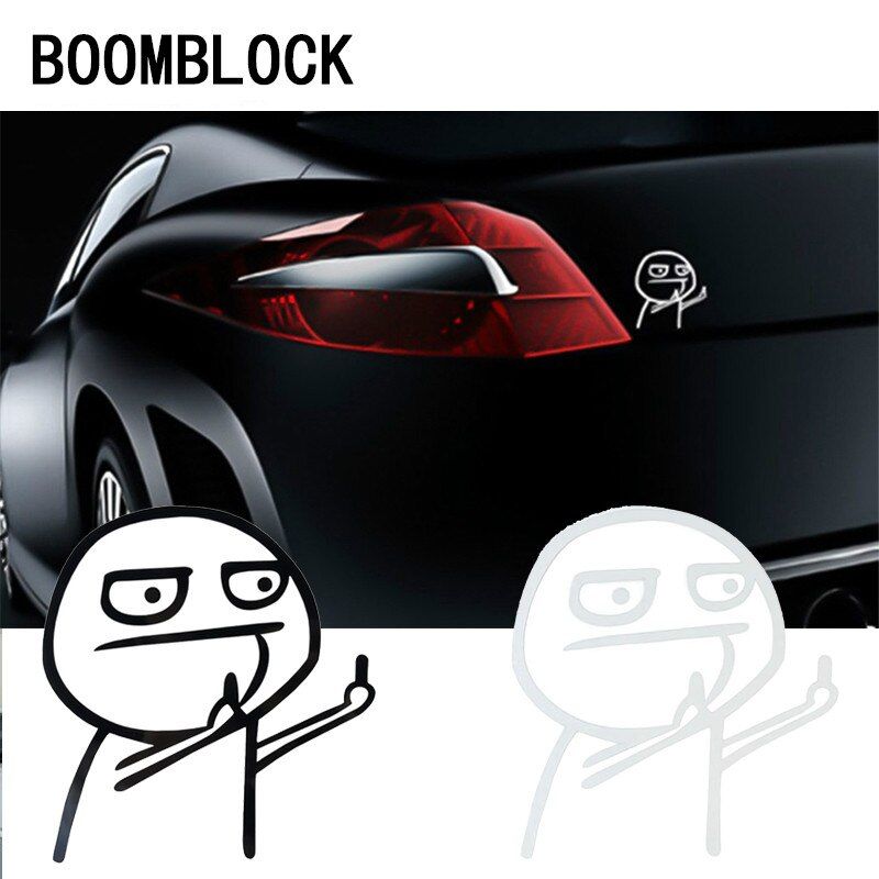Cartoon Middle Finger Car Sticker for Mazda 6 3 CX-5 CX5 CX3 bk Peugeot 308 206 307 407 207 208 508 2008 3008 5008 Accessories