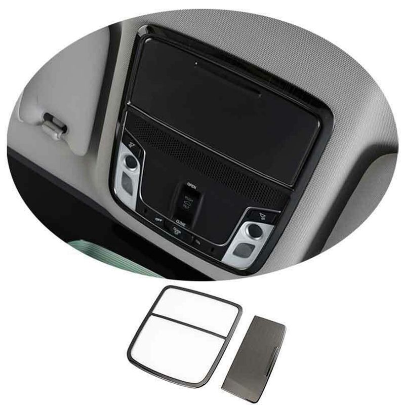 Black Steel Front Reading Light Lamp Frame Trim Fit for Honda Accord 2018-2020