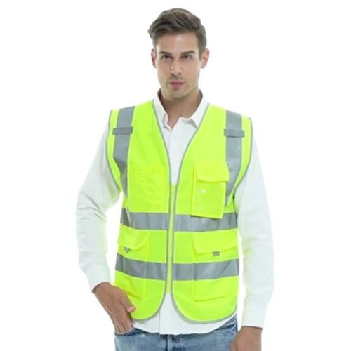 Multi-pockets Safety Vest Reflective Workwear Clothing, Size:L-Chest 118cm