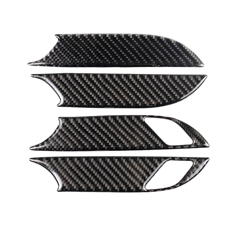 for Cadillac XT5 2016 2017 Carbon Interior Doors Bowls Decorated Cover Door Handle Frame Sticker Panel Cover Trim