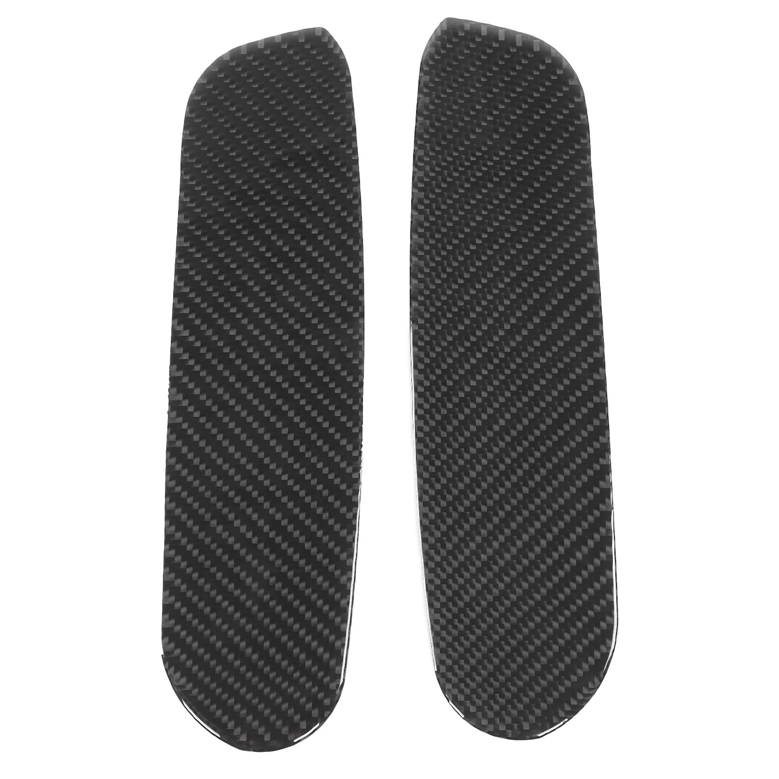 2Pcs Car Door Pillar Panel Cover Anti‑backlash Carbon Fiber For 2015‑2019
