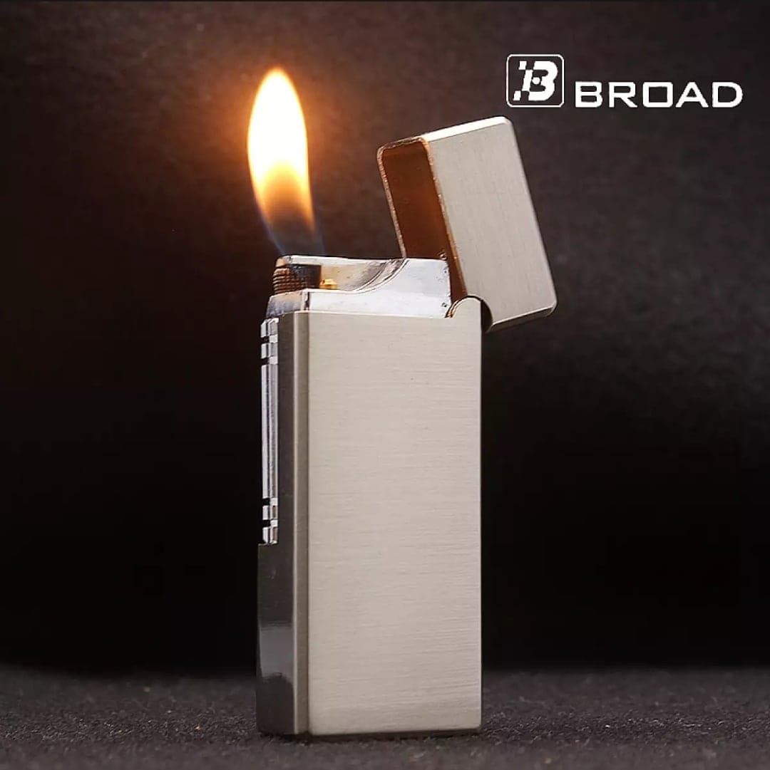 BROAD By Gold Lighter Flints Gas Lighter