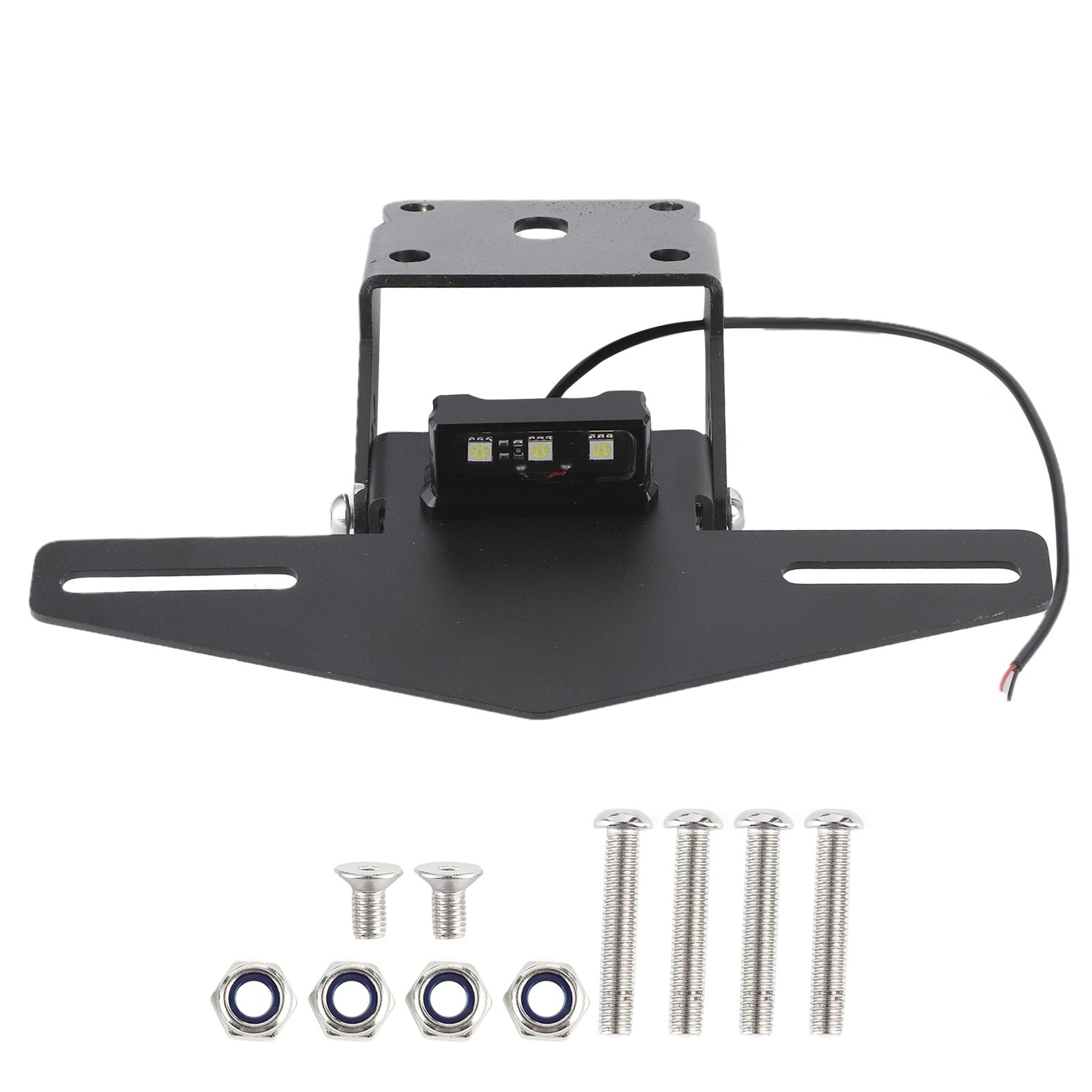 Motorbike License Plate Holder Eliminating W/LED Light For 125 250 390 GU