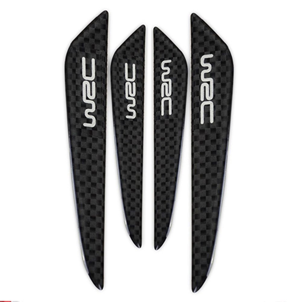 4 Pcs Carbon Fiber Car Side Doors Anti-Scratch Protection Guards Trims Stickers