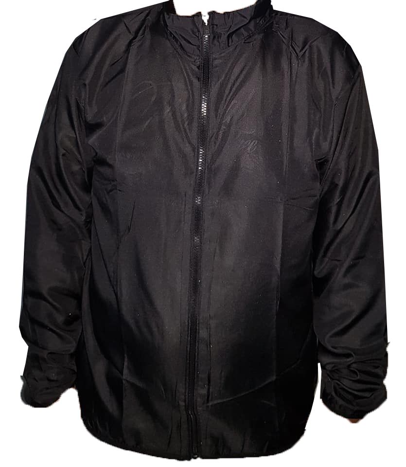 Dust coat or Windbreaker with reflector for Motorcycle rider - BLACK COLOR