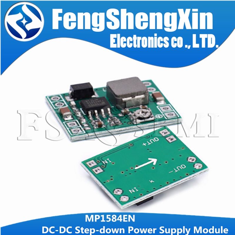 5pcs/lot MP1584EN Ultra-small Size DC-DC Step-down Power Supply Module 12V9V5V3V LM2596 24V