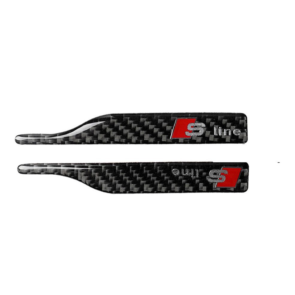Premium Carbon Fiber Car Carbon Fiber Car Crash Decorative Sticker For 08-14-black sline
