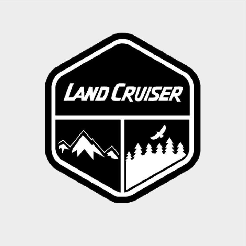 13.7*15CM Creative Emblem for Land Cruiser Vinyl Car Sticker Decal Black Rear Window Accessories Exterior Decoration for Toyota