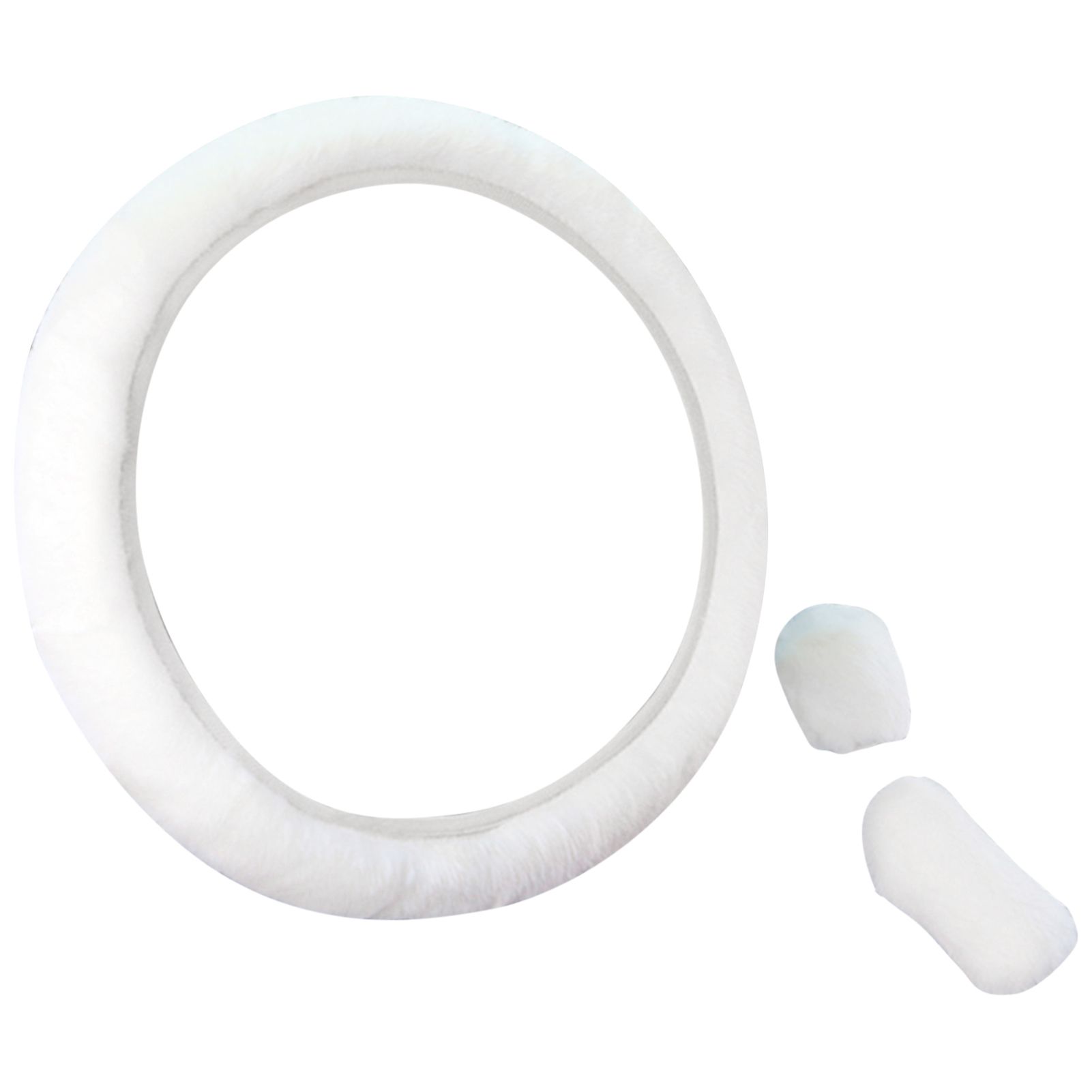 Plush Steering Wheel Cover Elastic Fluffy Steering Wheel Handbrake Gear Lever Covers