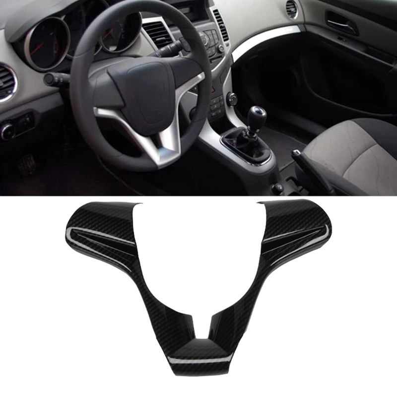 JAERBEE Carbon Fiber Car Interior Steering Wheel Cover Trim for Chevrolet Cruze 2009-2015