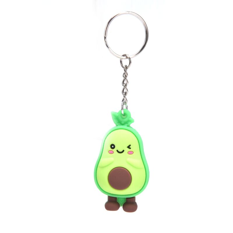 PVC Soft  Avocado Cute Pendant Key ring Key chain Car Bag Key Souvenir Gifts