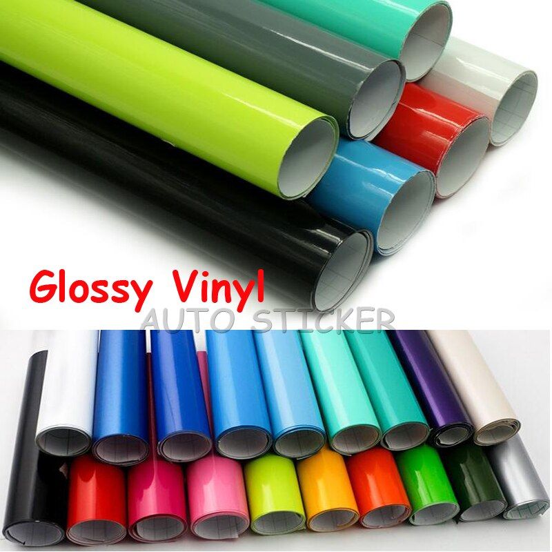 10/20/30/40/50*152CM Retailing High Quality Glossy Vinyl Film Gloss Black Wrap Bubble Free Car Wrapping Many Colors for Choice