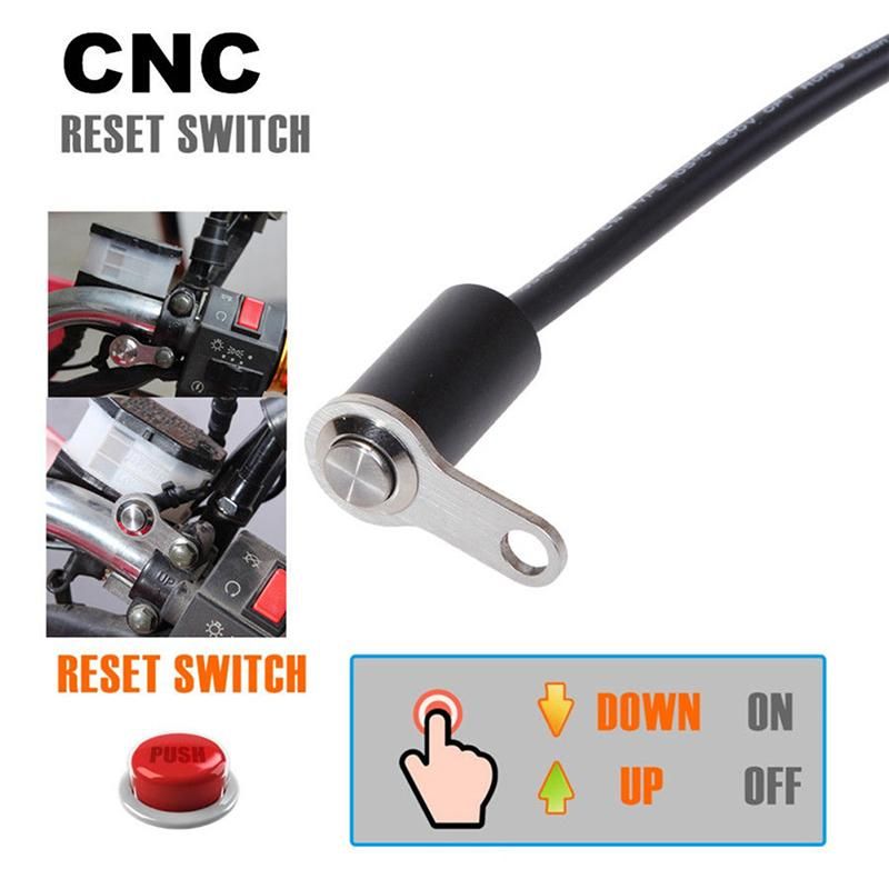 WUJI 12V Universal Motorcycle Handlebar Reset Switch Button Engine ON-OFF Waterproof