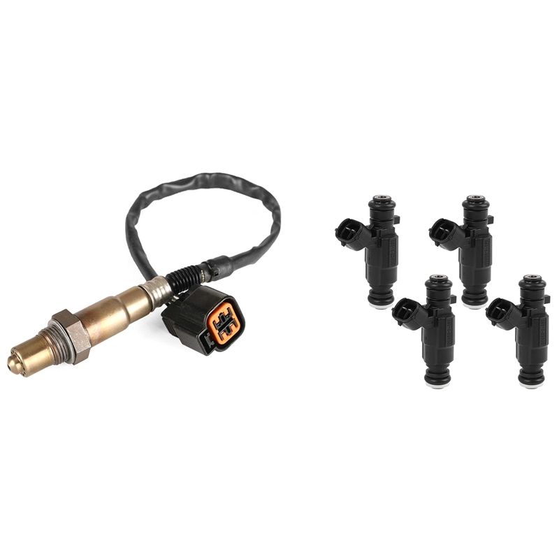 NANLIY- 1x Car Oxygen Sensor 39210-22610 for Hyundai Accent Kia Rio Spectra5 & 4Pcs Fuel Injectors 35310-22600