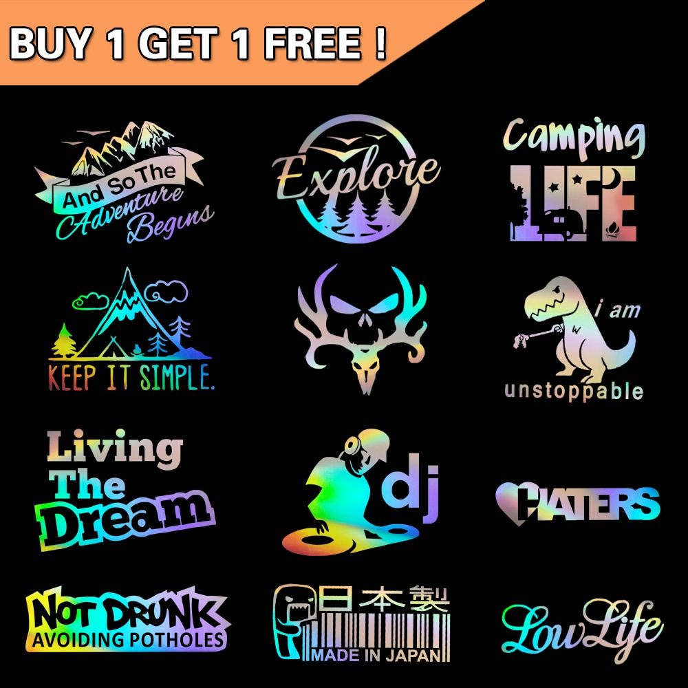 BUY 1 GET 1 FREE! Funny Adventure Car Sticker JDM JAYJOE Decals For Cars Auto Accessories Bumper Window Door Body Car Stickers