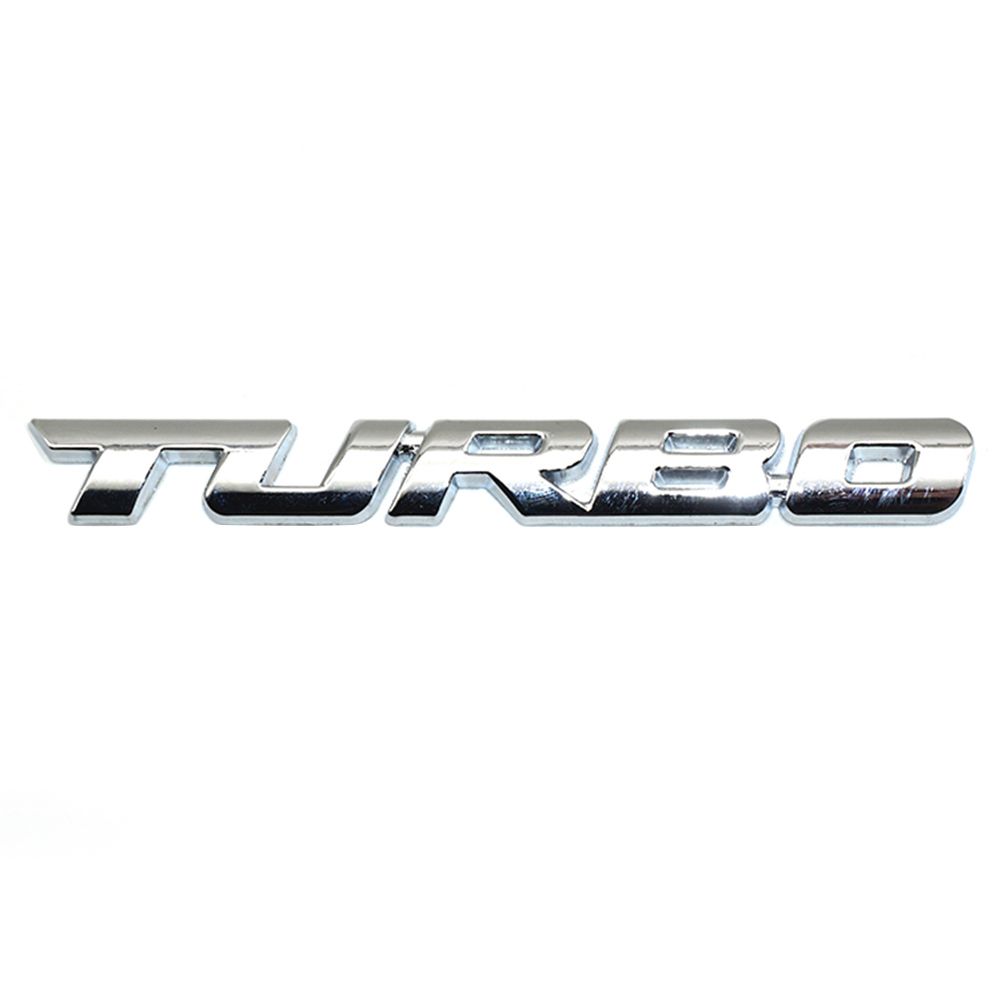 TURBO Letter Metal Car Badge Sticker Adhesive Auto Decal Emblem Styling Decor