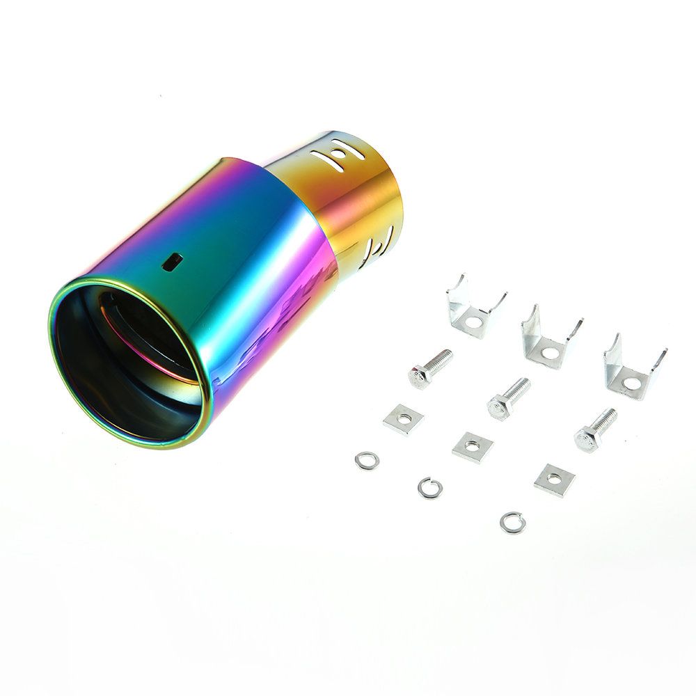 Multicoloured Stainless Steel Exhaust Pipe Car Exhaust Muffler Car Supplies