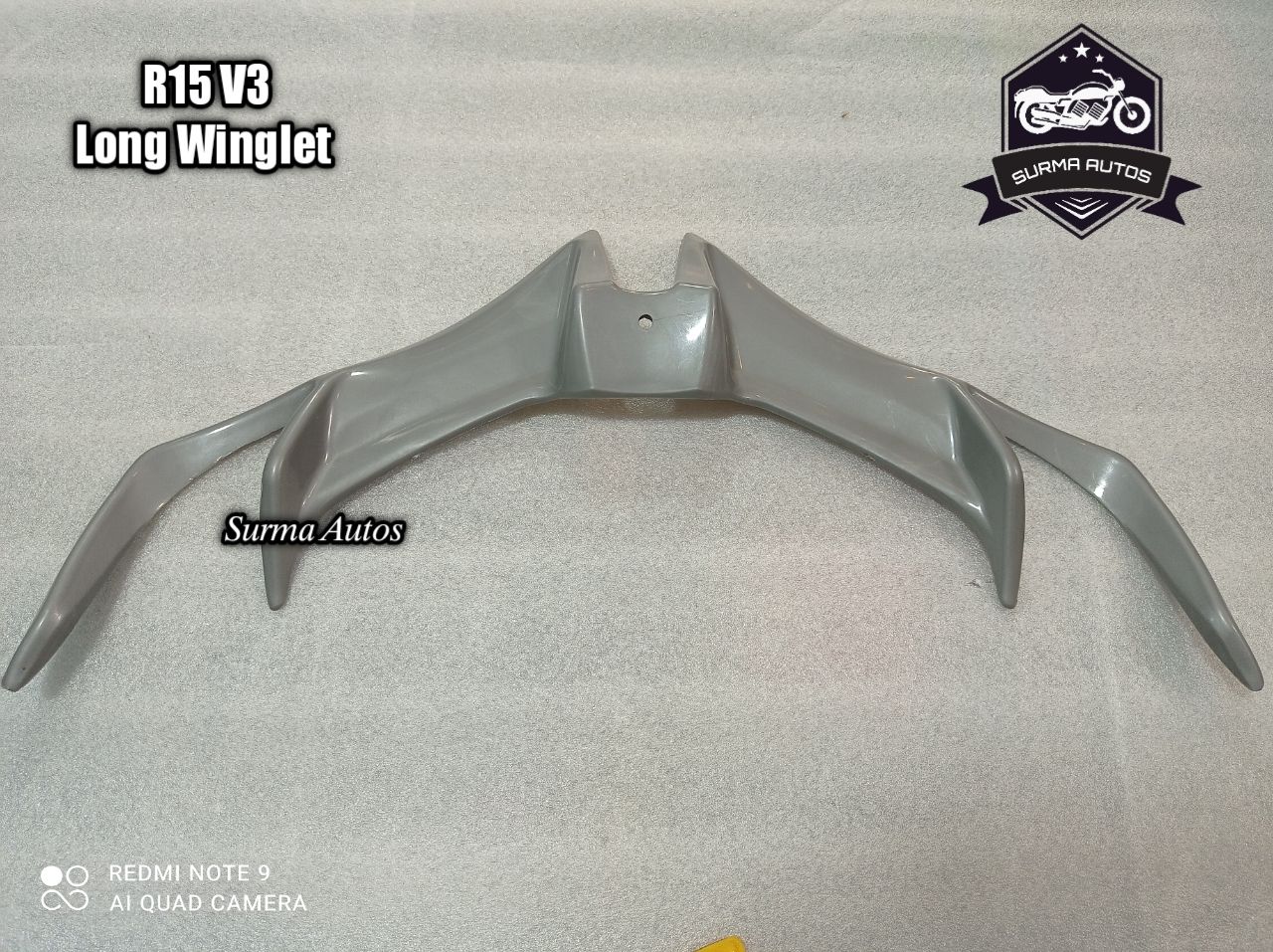 Motorcycle Front Winglet For YAMAHA R15 V3 Long Winglet (Gray)