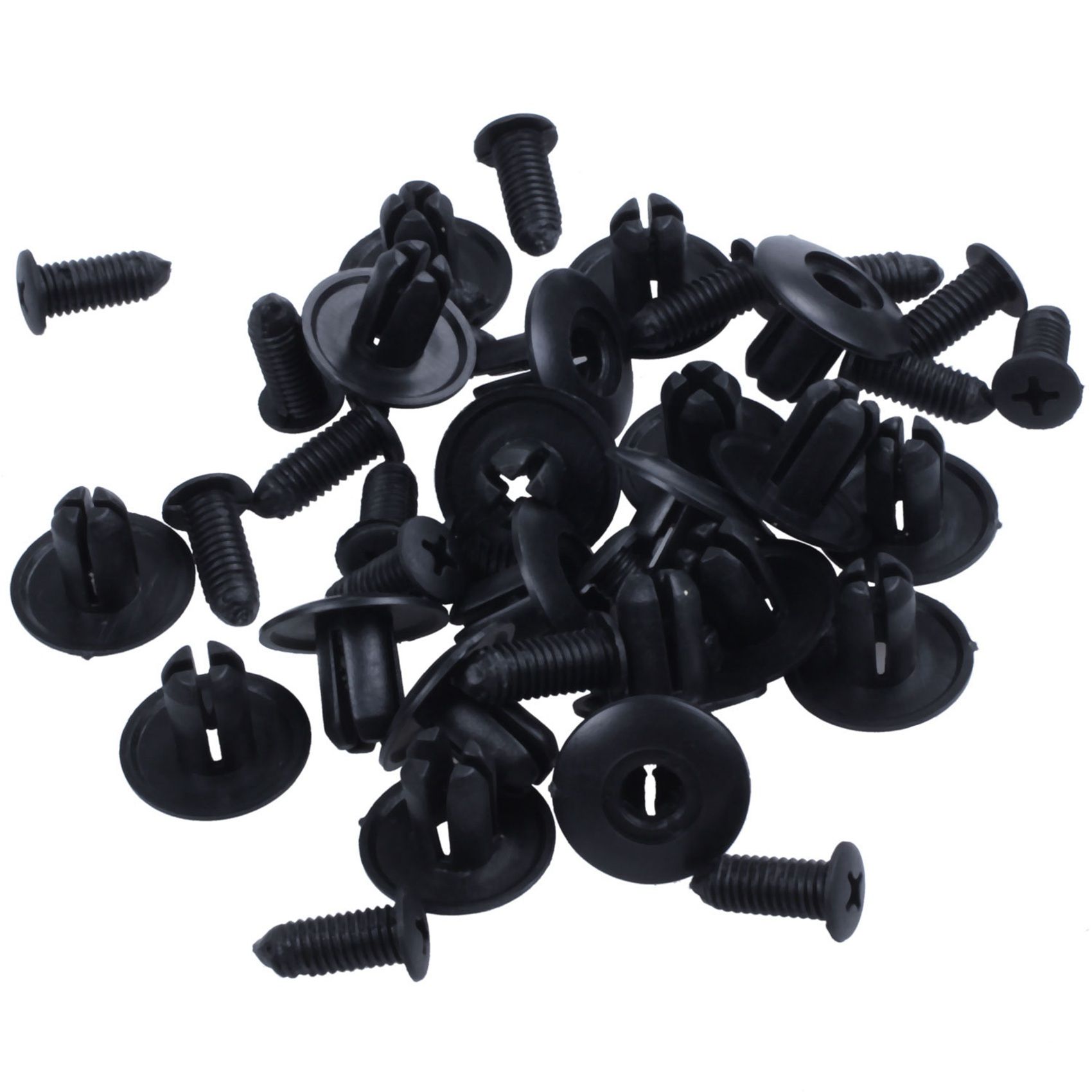 20 Pcs 8mm x 20mm Car Buckle Black Seal Clips & 2x Motorcycle Tank Pad Protector Sticker for Yamaha MT-03 2015-2016