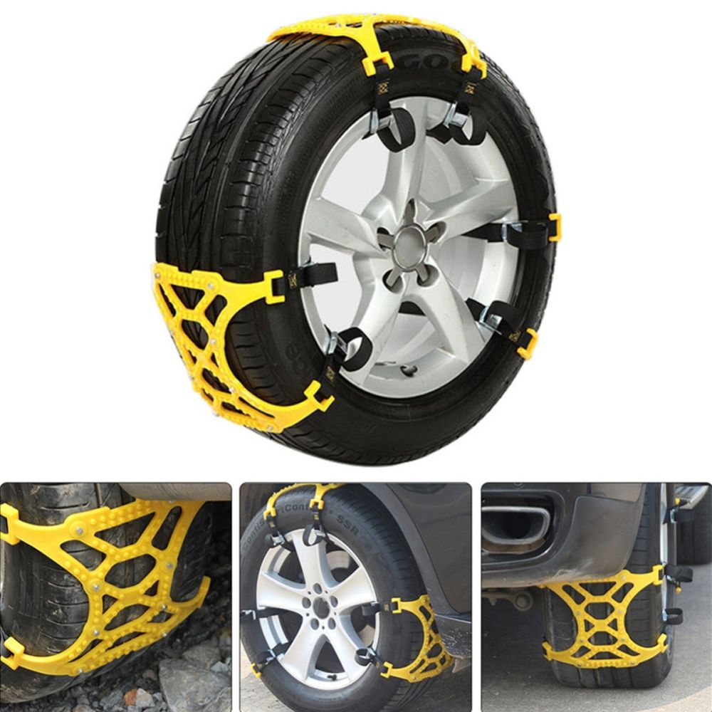 Serviceable 3 x Car Tire Tyre Snow Chains Anti-skid Belt Beef Tendon Wheel Chain 165- 265mm