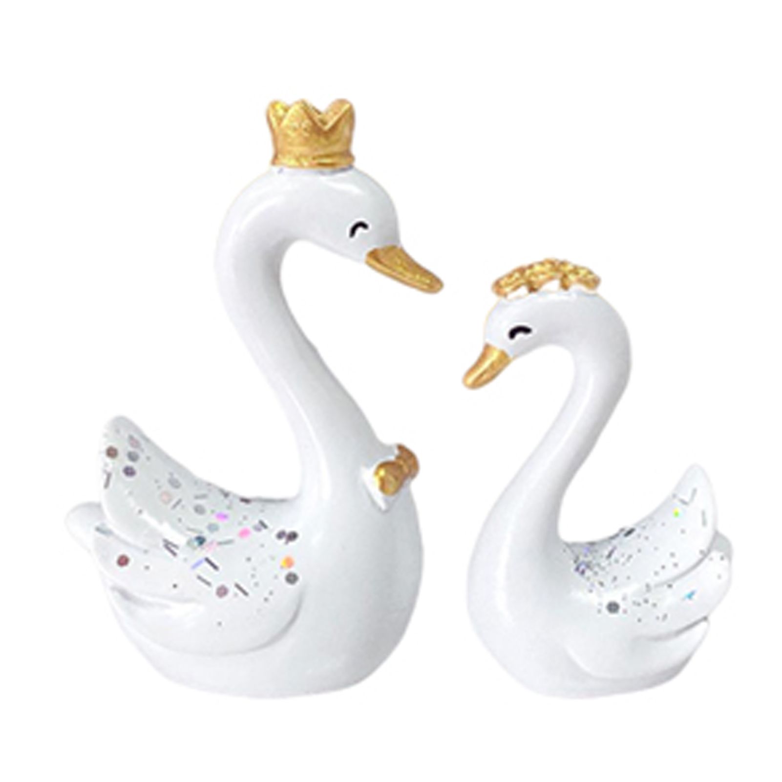 Swan Crown Statue Scentless ic Style Resin Swan Crown Cake Topper