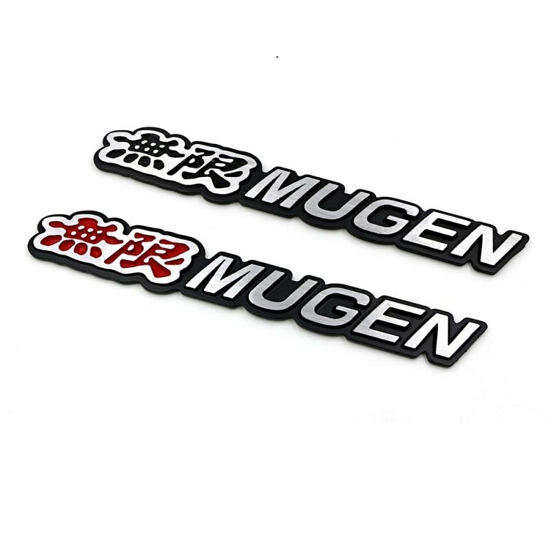 3D Aluminum Mugen Emblem Chrome Logo Rear Badge For Car Trunk Sticker Car-Styling for Honda Civic Accord CRV Fit