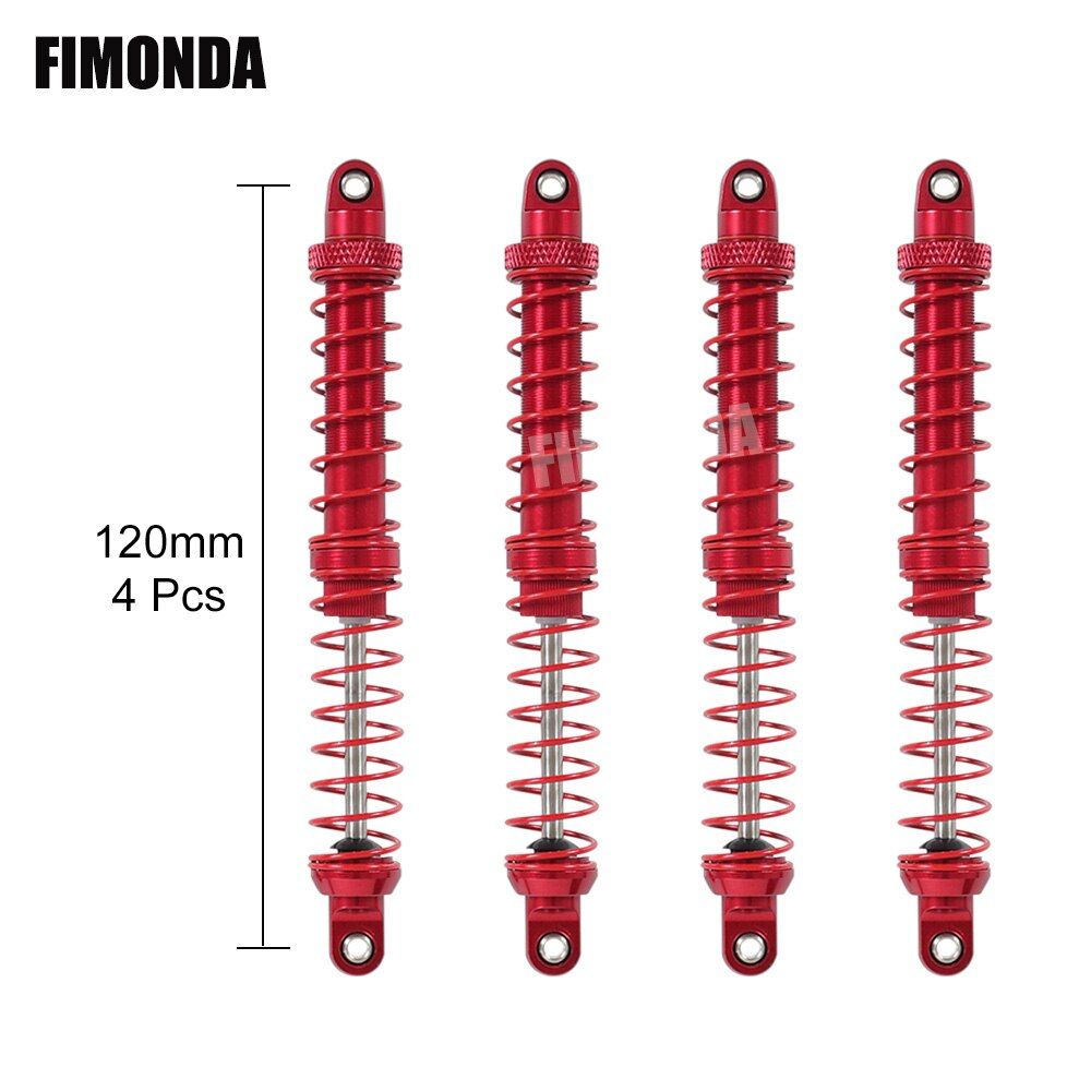 FIMONDA 4PCS RC Crawler Oil Adjustable Metal Shocks 70mm 80mm 90mm 100mm 110mm 120mm for SCX10 Wraith TRX4 TRX6 ABSiMA Sherpa