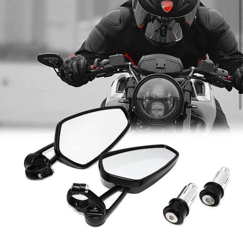 Motorcycle Bar End Mirrors 7/8 Inch 22mm Handlebar Rear View Side Mirror for GROM MXS125 CB500F MT-03 MT-07 FZ-07 MT-09
