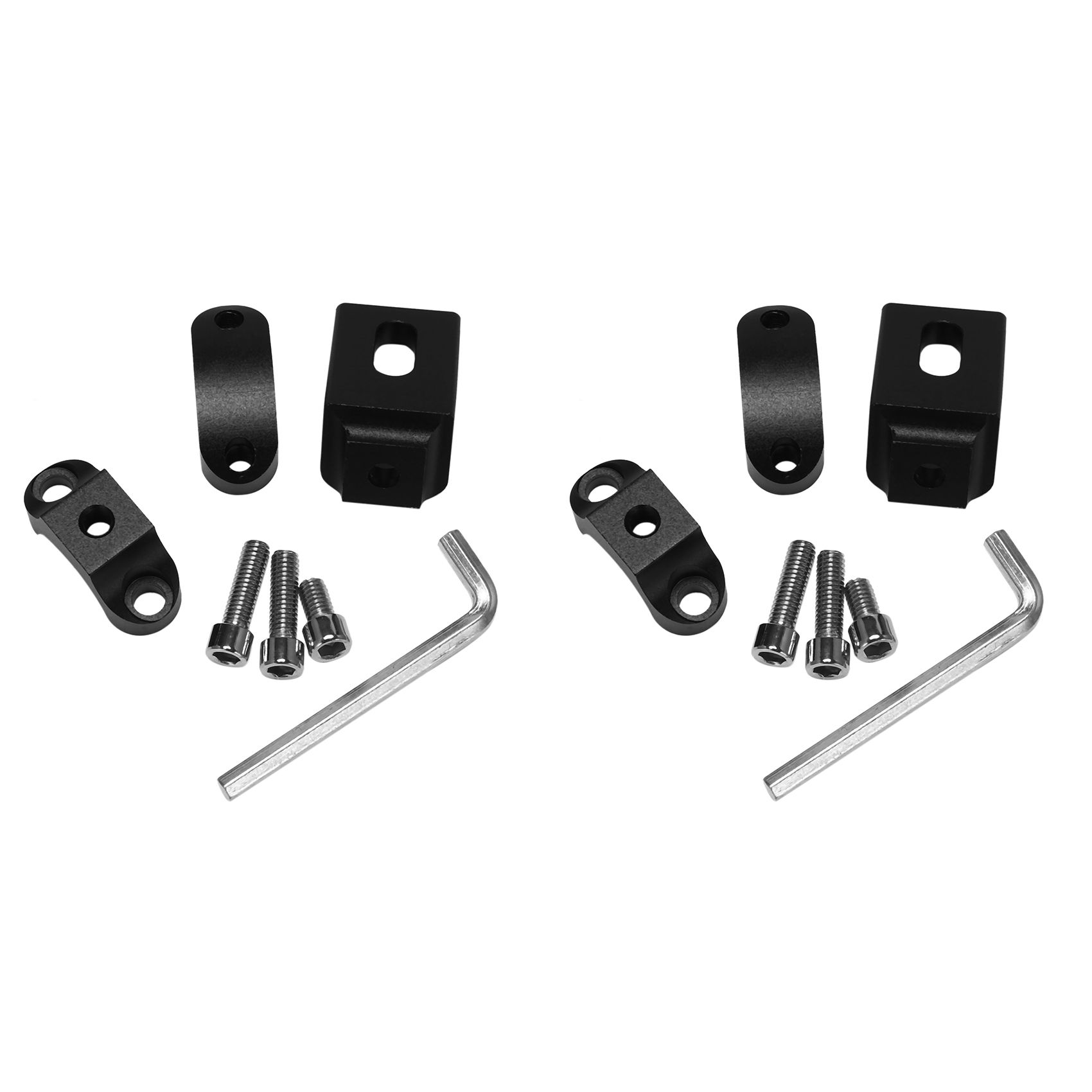 2X Universal Handlebar 22mm 7/8inch Headlight Bracket Spotlight Mount Holder Tube Clamp for Cafe Racer Chopper