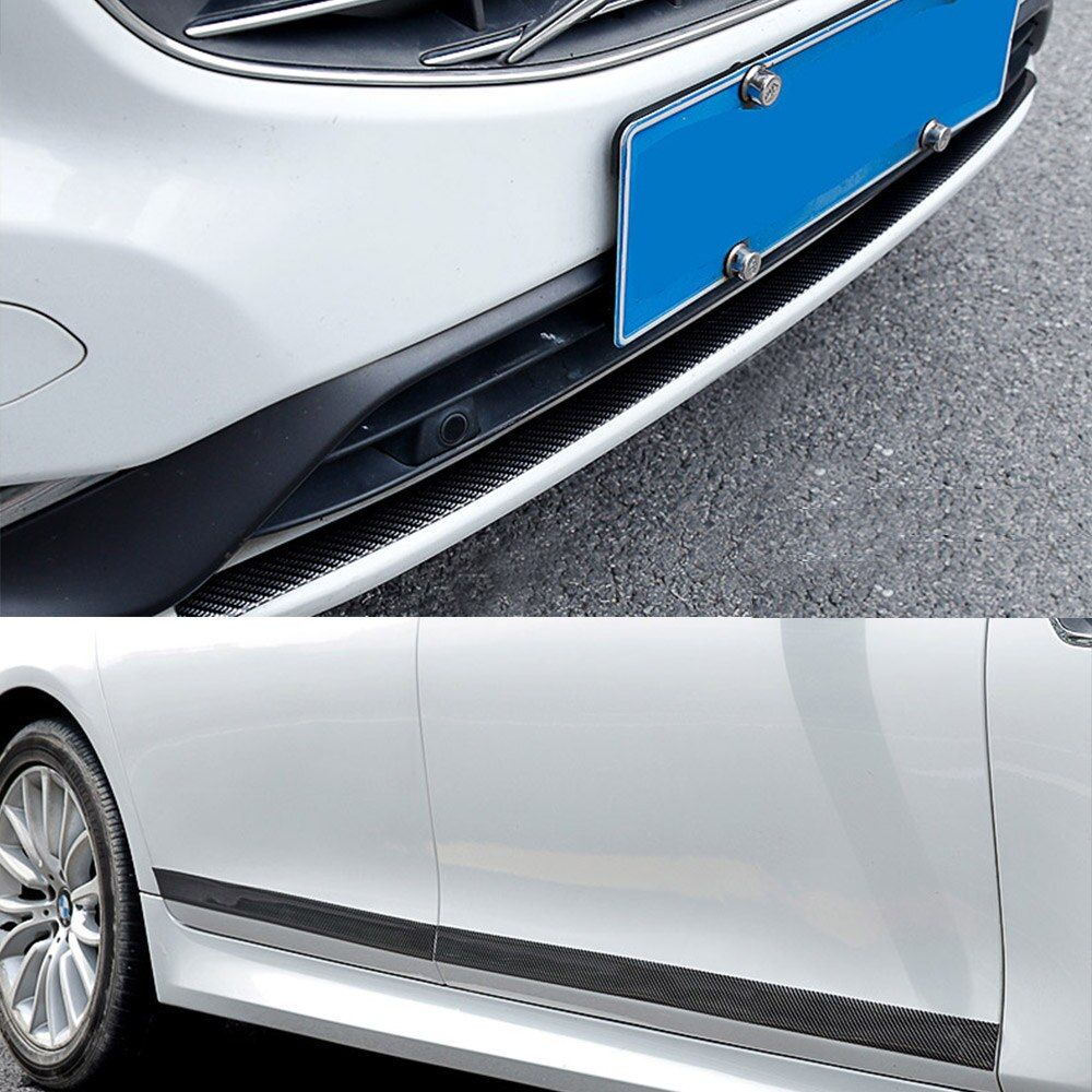 Car Styling 5D Carbon Fiber Vinyl Auto Door Edge Sill Protector Pedal Guard DIY Decals Wear-resistant Anti-collsion