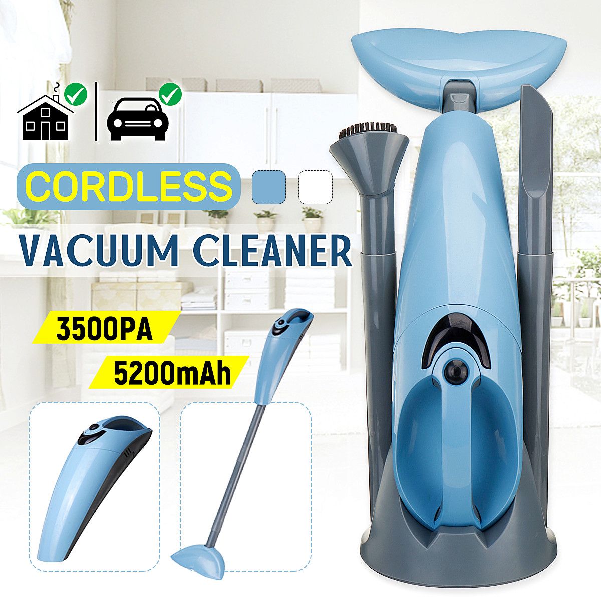100W Car Vacuum Cleaner Cars Car Truck Vacuum Cleaner Wet Drying Extension Accessories