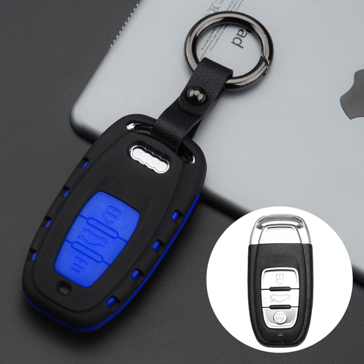 Pick for you 3 Buttons Car Key Case Fob Protection Cover For Audi A4L A5 A6 A6L Q5 S5 S7
