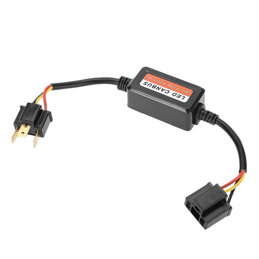 2pcs Car LED Headlight Decoder Radio Audio Anti-interference Error Canceler Filter for H4 wires for lighting cars New