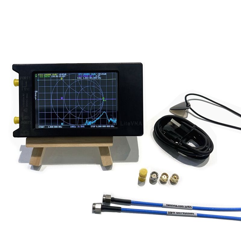 JAERBEE LiteVNA-64 50KHz-6.3GHz LiteVNA 4Inch Contact Screen Vector Network Analyzer HF VHF UHF Antenna Analyzer Update NanoVNA