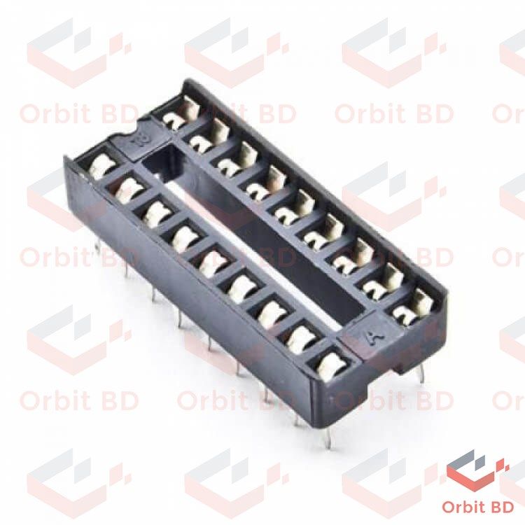 5Pcs 18 Pin IC Base 18 Pin PCB Mount Low Cost IC Socket DIL DIP IC Socket PCB Mount Connector Adaptor Solder Type IC Base Socket For 18 Pin IC