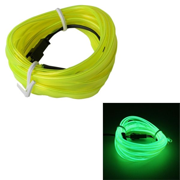 1M/2M/3M/5M Car Interior Led Decorative Lamp EL Wiring Neon Strip For Auto DIY Flexible Ambient Light USB Party Atmosphere Diode-only tube-5M