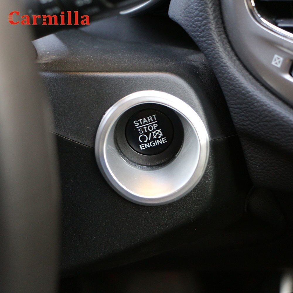 Fit For Jeep Renegade 2015 2016 2017 2018 Ignition Switch Engine Start Stop Push Button Cover Trim Stickers Car Styling