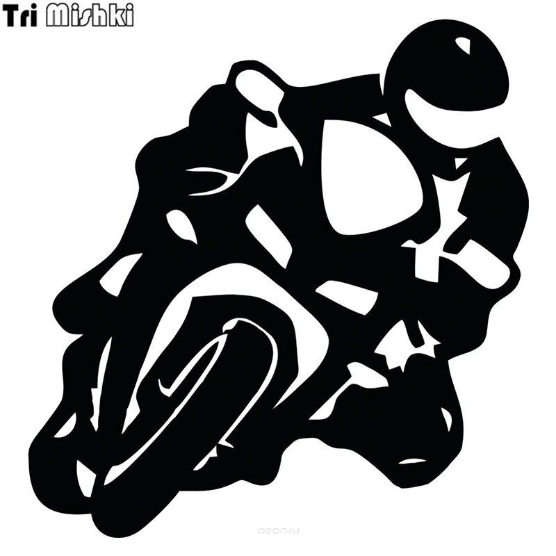 Tri Mishki HZX339# 15.5*15cm biker on board car sticker auto funny car stickers