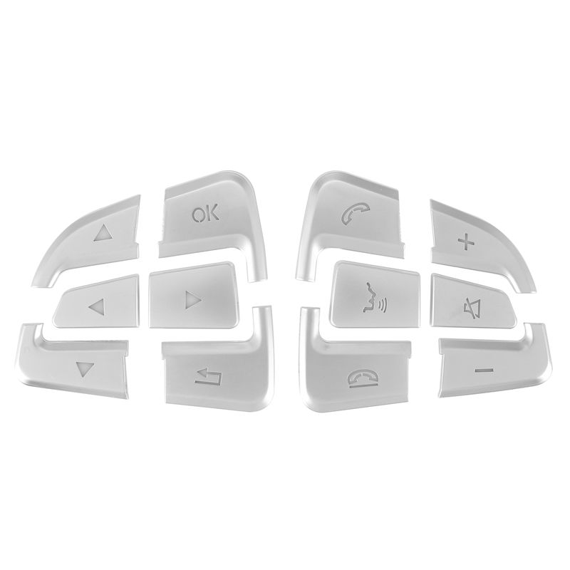 Car Steering Wheel Button Cover Trim Stickers for Mercedes Benz A B Class GLA GLE GLS CLA C177 2015-2019 Accessories
