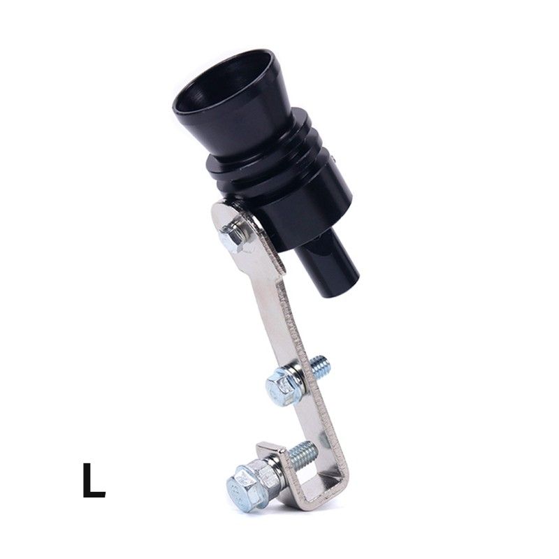 General Motors Turbocharger Exhaust Pipe Whistle Automobile Exhaust Pipe Modification Device-Black Large