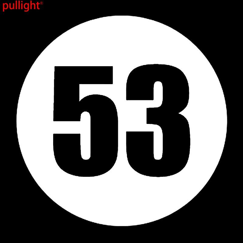 Track Car Roundels Number Circular Car Door Stickers Vinyl Circle Race Car Monochrome contour